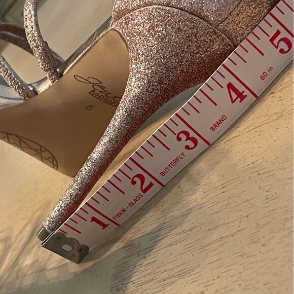 Jewel Badgley Mischka Women's Florencia Heeled Rose Gold Sandal 6 - Picture 9 of 16